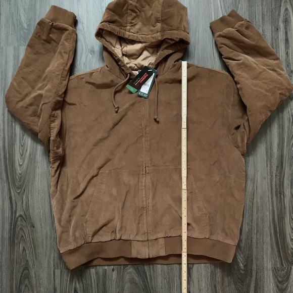 Alpine Design Women's Corduroy Quilted Full Zip Hoodie XL Roasted Coffee NWT $88 - Picture 9 of 11